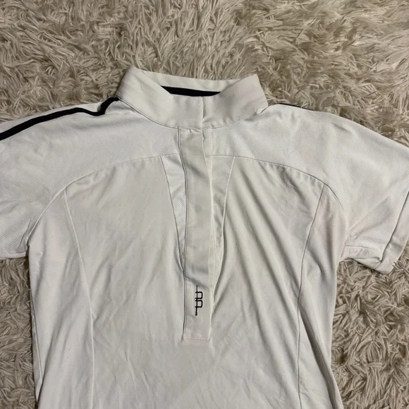 Women’s Small White Alessandro Albanese Short Sleeve Horseback Riding Show Shirt - Picture 2 of 4